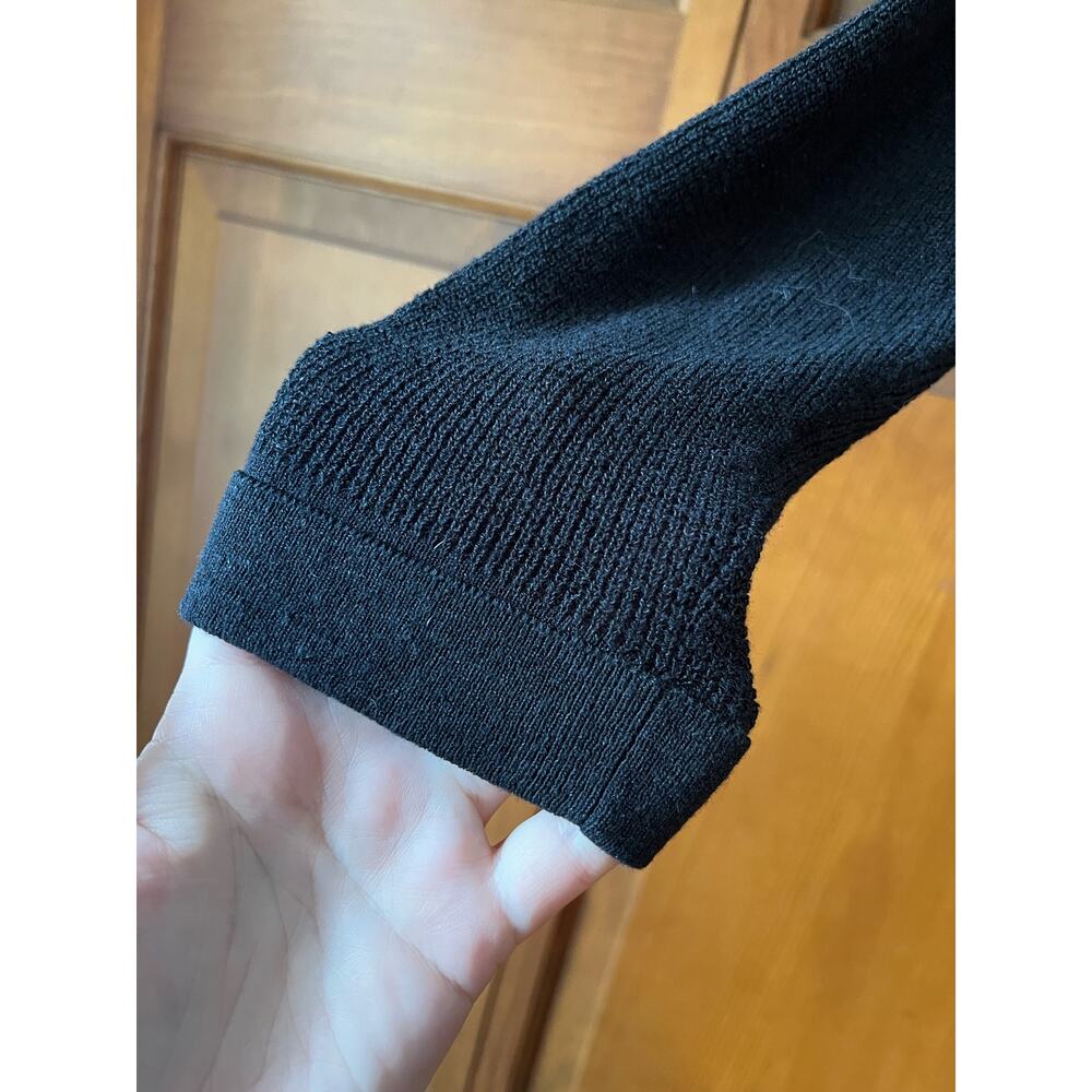Callahan Knitwear Women's Button Up Linen Blend Sweater Long Sleeve Black Size S - Picture 5 of 9